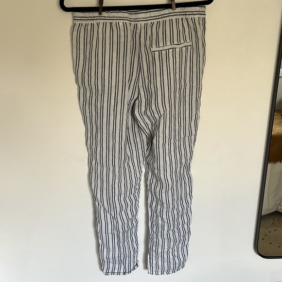 NWT H&M Linen Striped Joggers - Picture 4 of 4